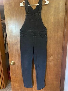 White House Black Market Black Denim Overalls